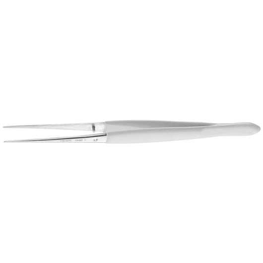 Straight Fine Grooved Nose Tweezers, PVC sheath