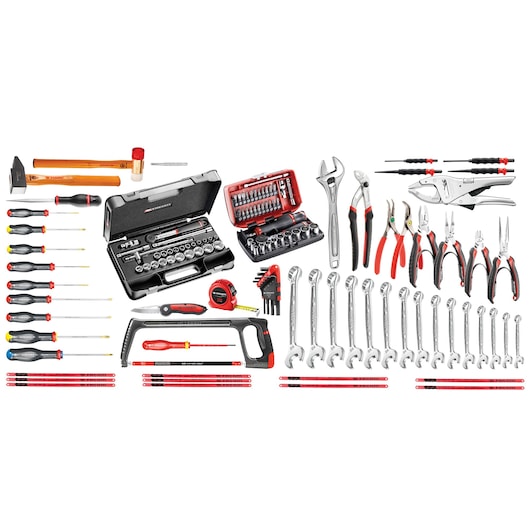 Metal ToolBox With Metric Mechanics Set (126 pc)