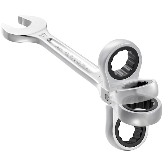 Flex-head ratchet wrench, 12 mm