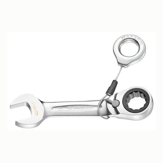 12mm Short Ratchet Combination Wrench, Safety Lock System