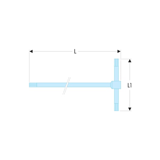 "T" spinner metric hexagonal key, 5 mm