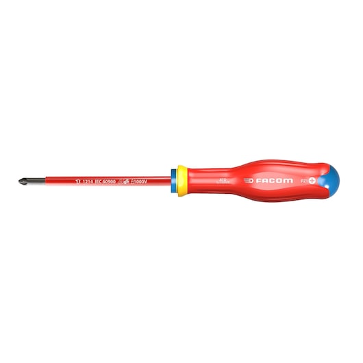 PROTWIST® 0 x 75 mm 1000V Insulated Screwdriver for Pozidriv® Round Blades