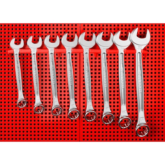 Versatile polypropylen rack for  8 wrenches