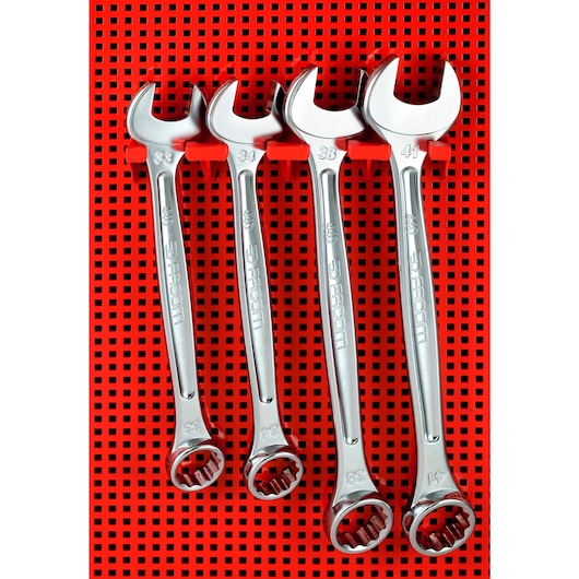 Versatile polypropylen rack for 4 wrenches