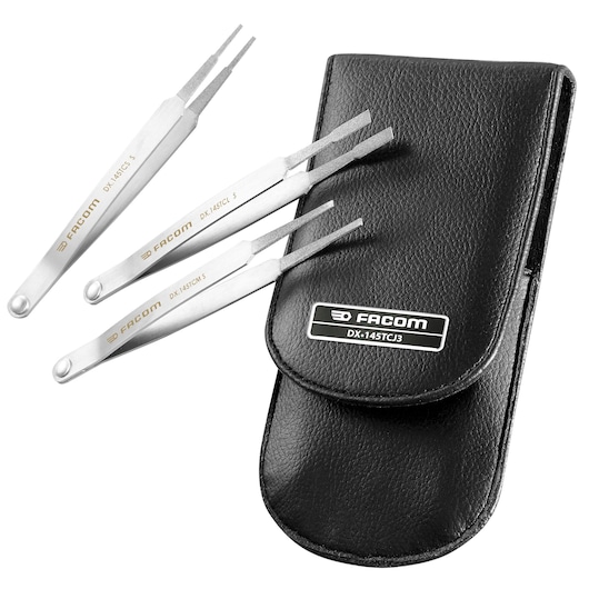 Diamond Tip Contact Cleaning Tweezer Set (3 pc.)