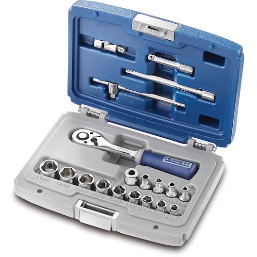 EXPERT by FACOM® 1/4 in. socket and accessory set, metric 19 pieces