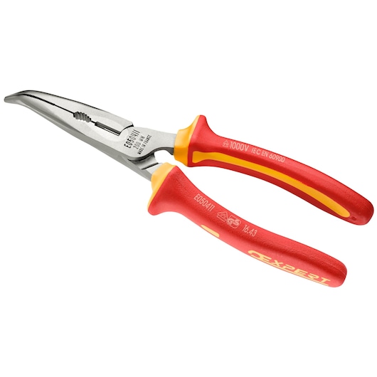 EXPERT by FACOM® 1000V 200mm Insulated Half-Round 40° Bent Nose Pliers