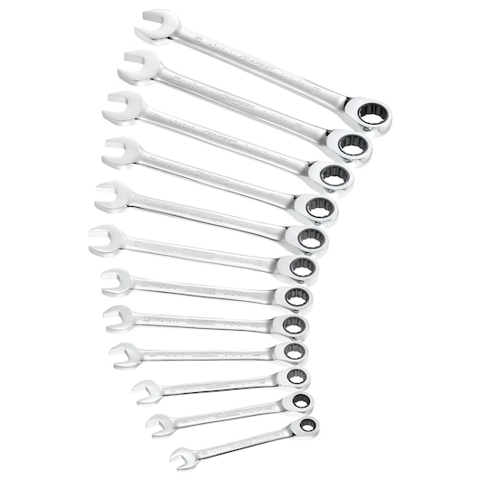 EXPERT by FACOM® 8-19 mm Flat Ratchet Wrench Set on Rack (12 pc.)