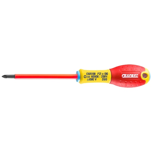 EXPERT by FACOM® Pozidriv® 1000V 75mm Insulated Screwdriver, PZ0