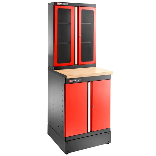 JLS3 SINGLE BASE UNIT 2 SOLID DOORS RED