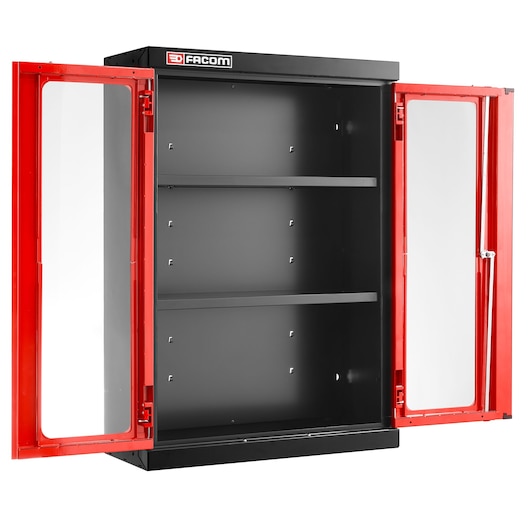 JLS3 TOP UNIT 2 GLAZED DOORS RED