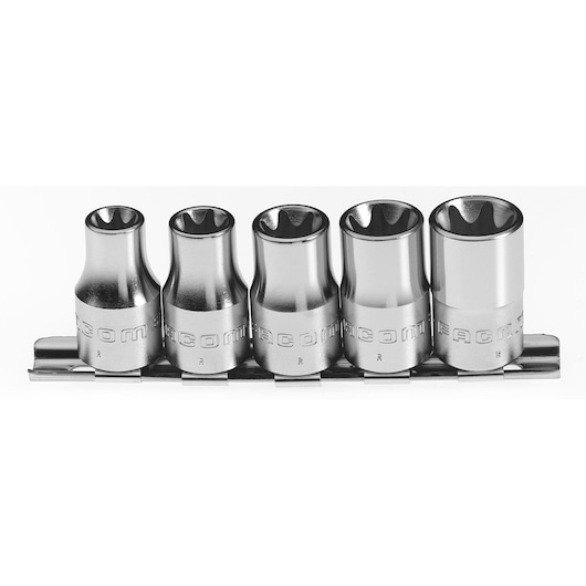 3/8 in. Socket Set on Rack (5 pc.)