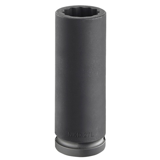 3/4" long impact socket 12-points, 38 mm