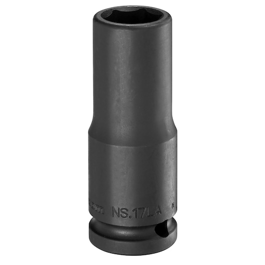 1/2" long impact socket 6-points, 21 mm