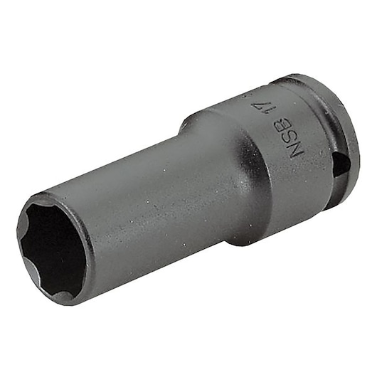 1/2" thin wall long impact socket 6-points, 10 mm